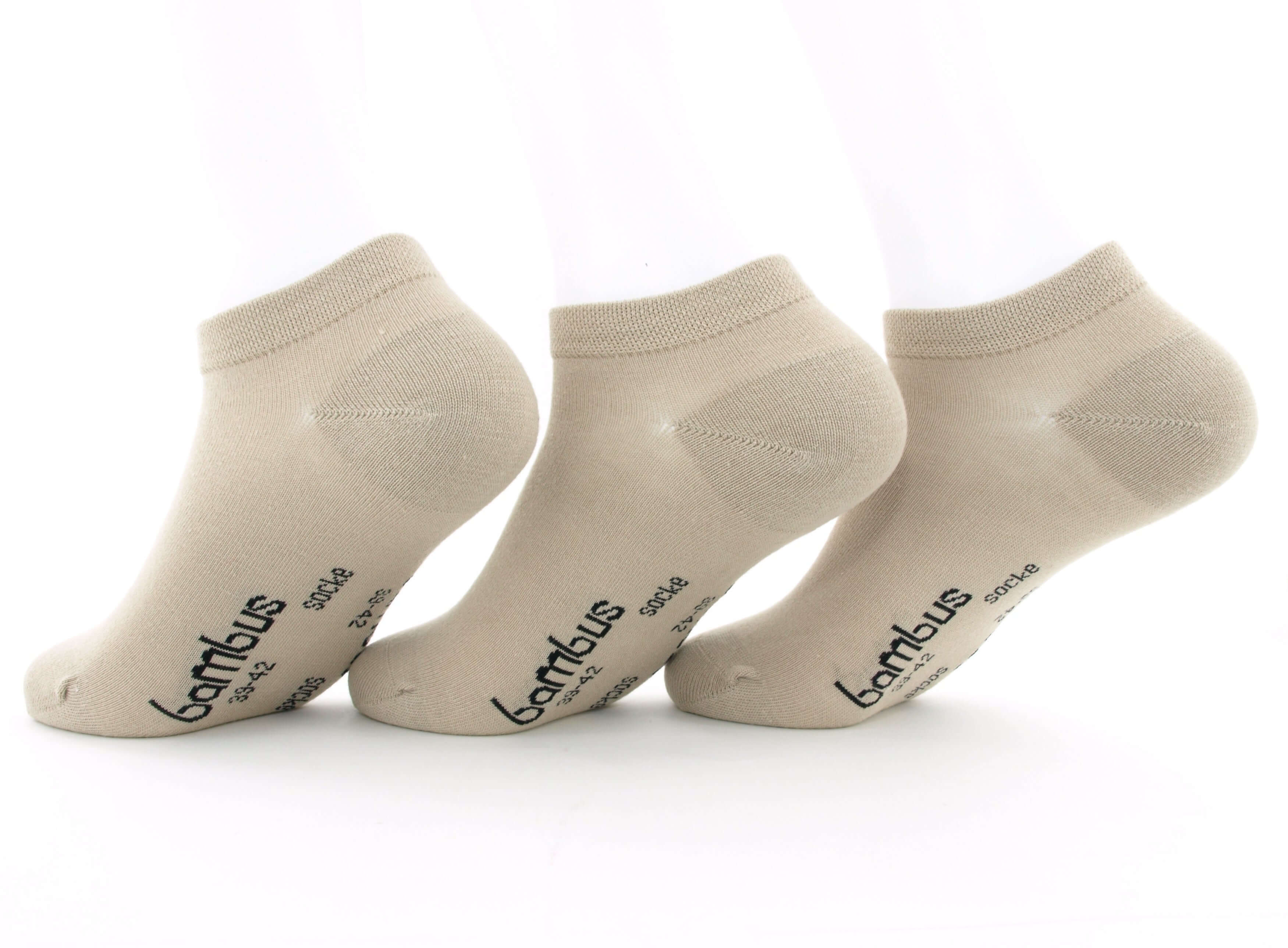 Bild: Bambus Sneaker Socken beige 2