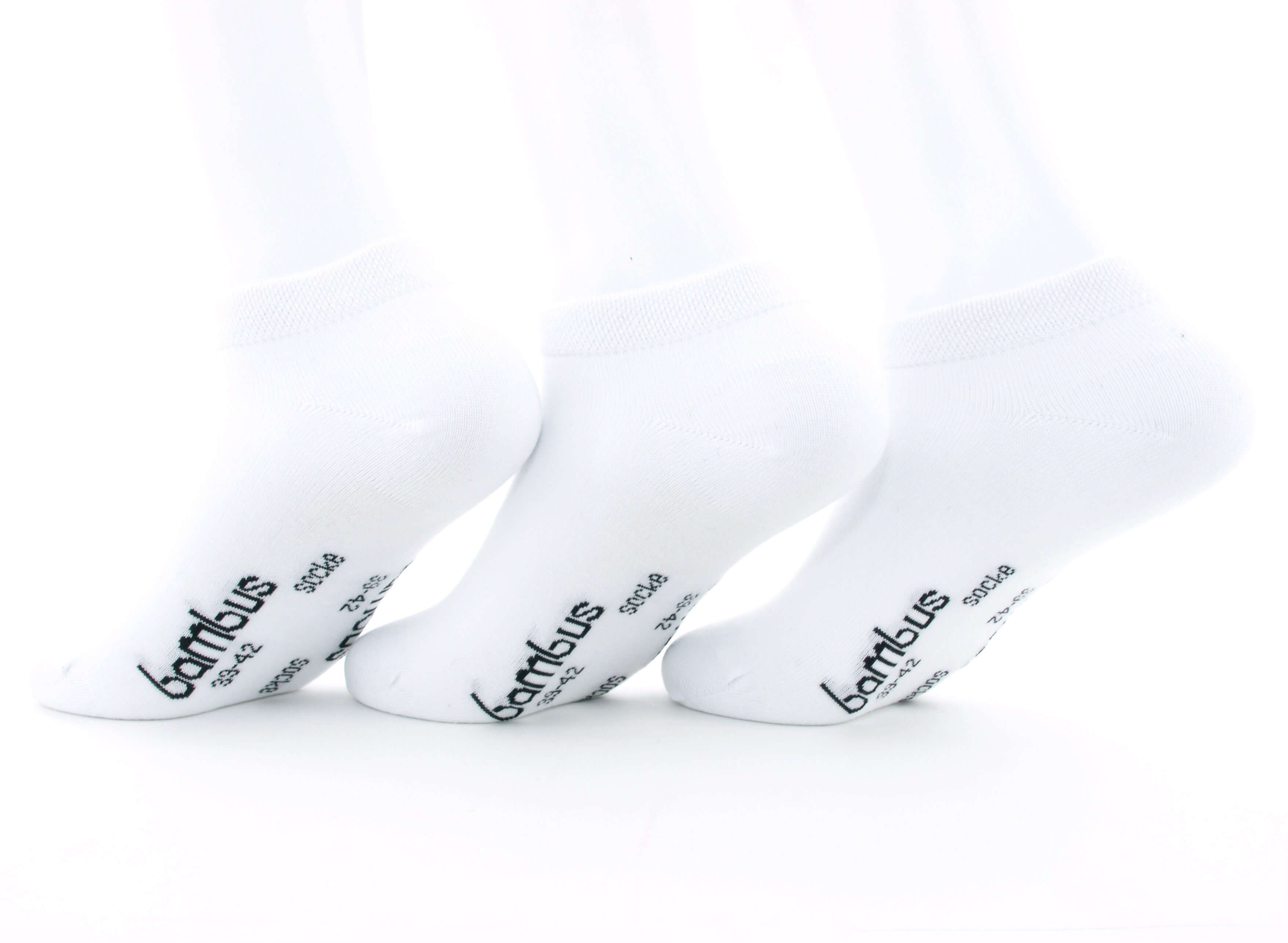 Bild: Bambus Sneaker Socken weiß 2