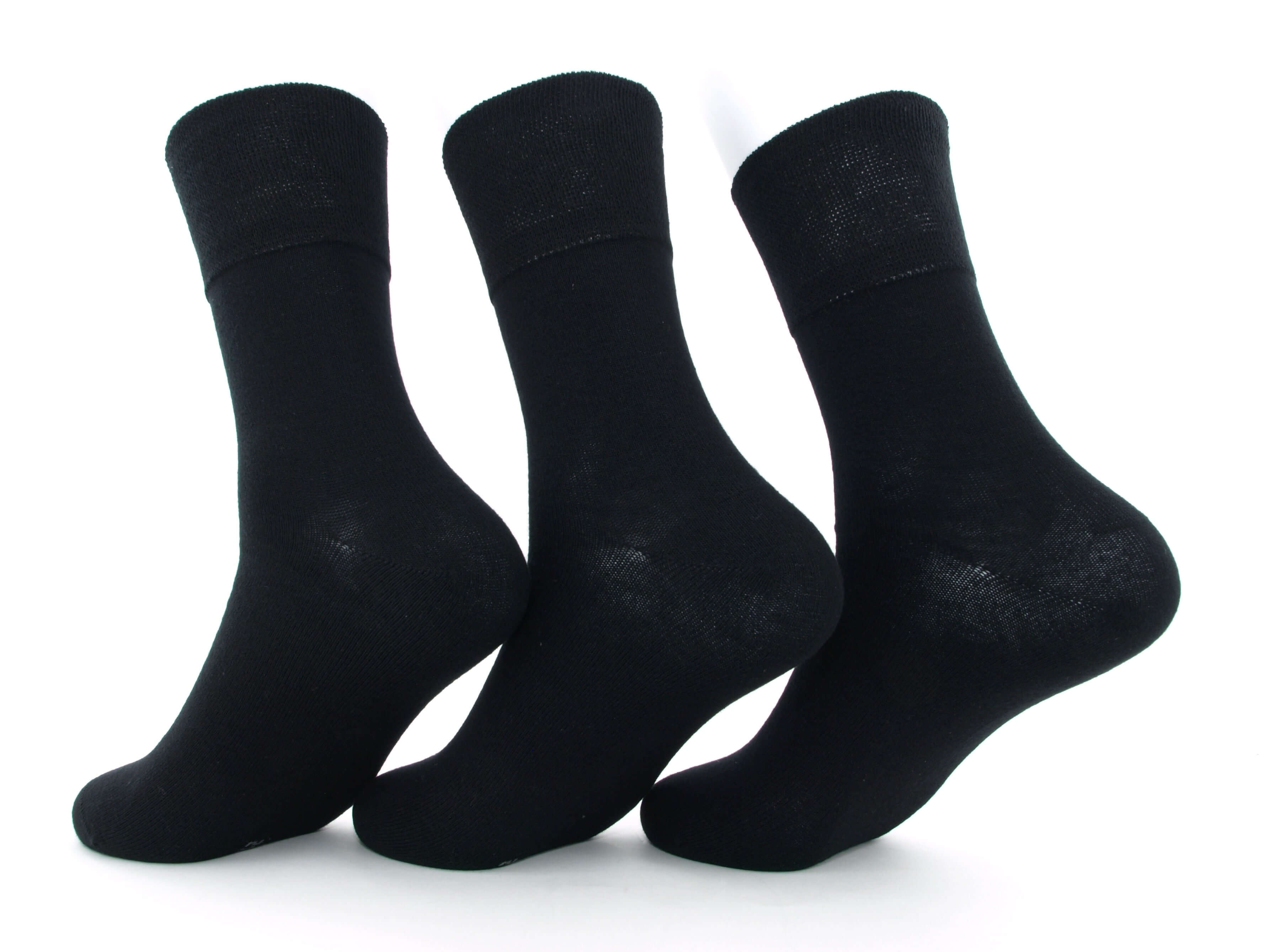 Bild: Diabetiker Socken Damen 97 % Baumwolle schwarz 2