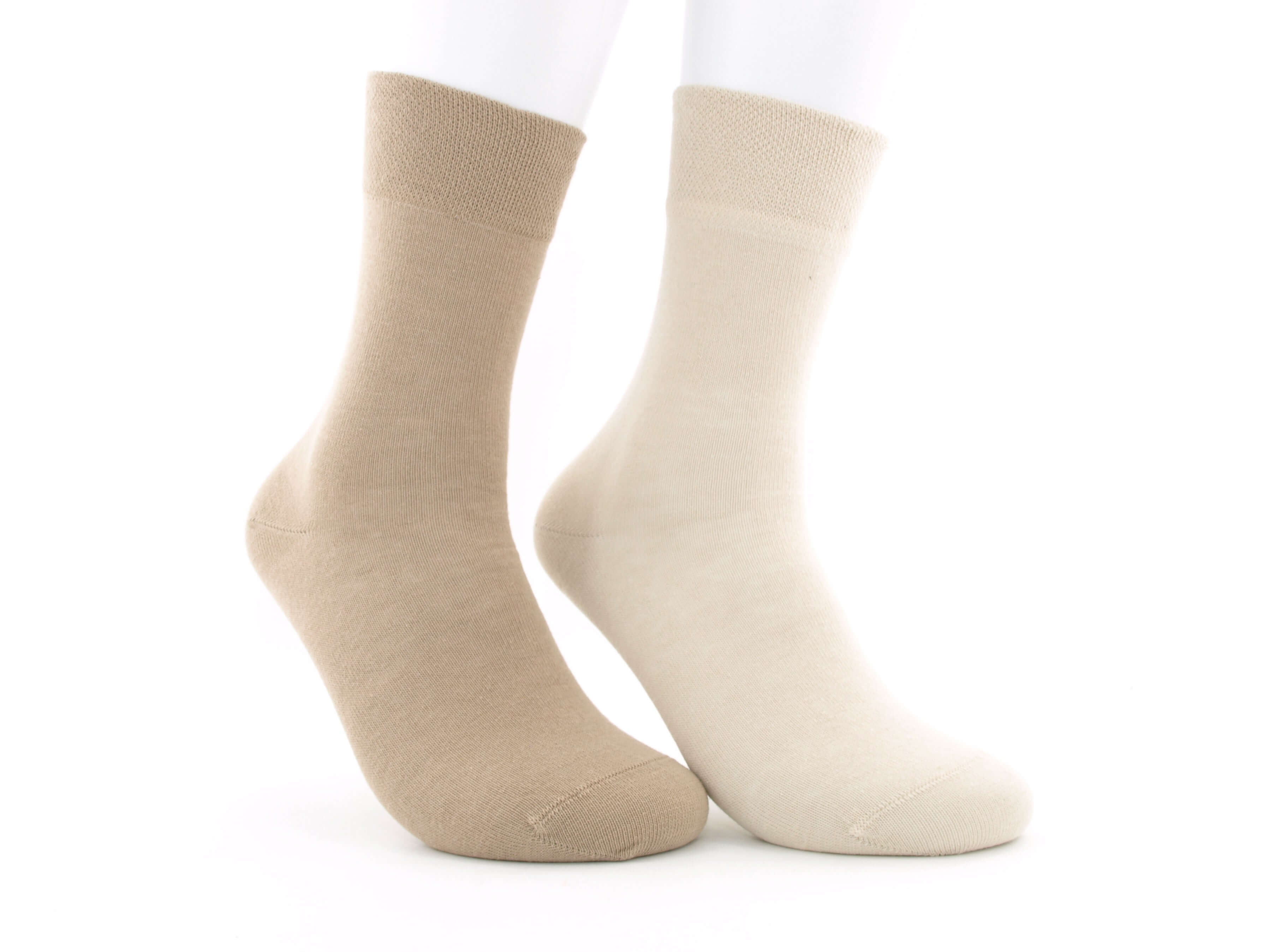 Bild: Baumwollsocken ohne Gummibund Beigetöne 1