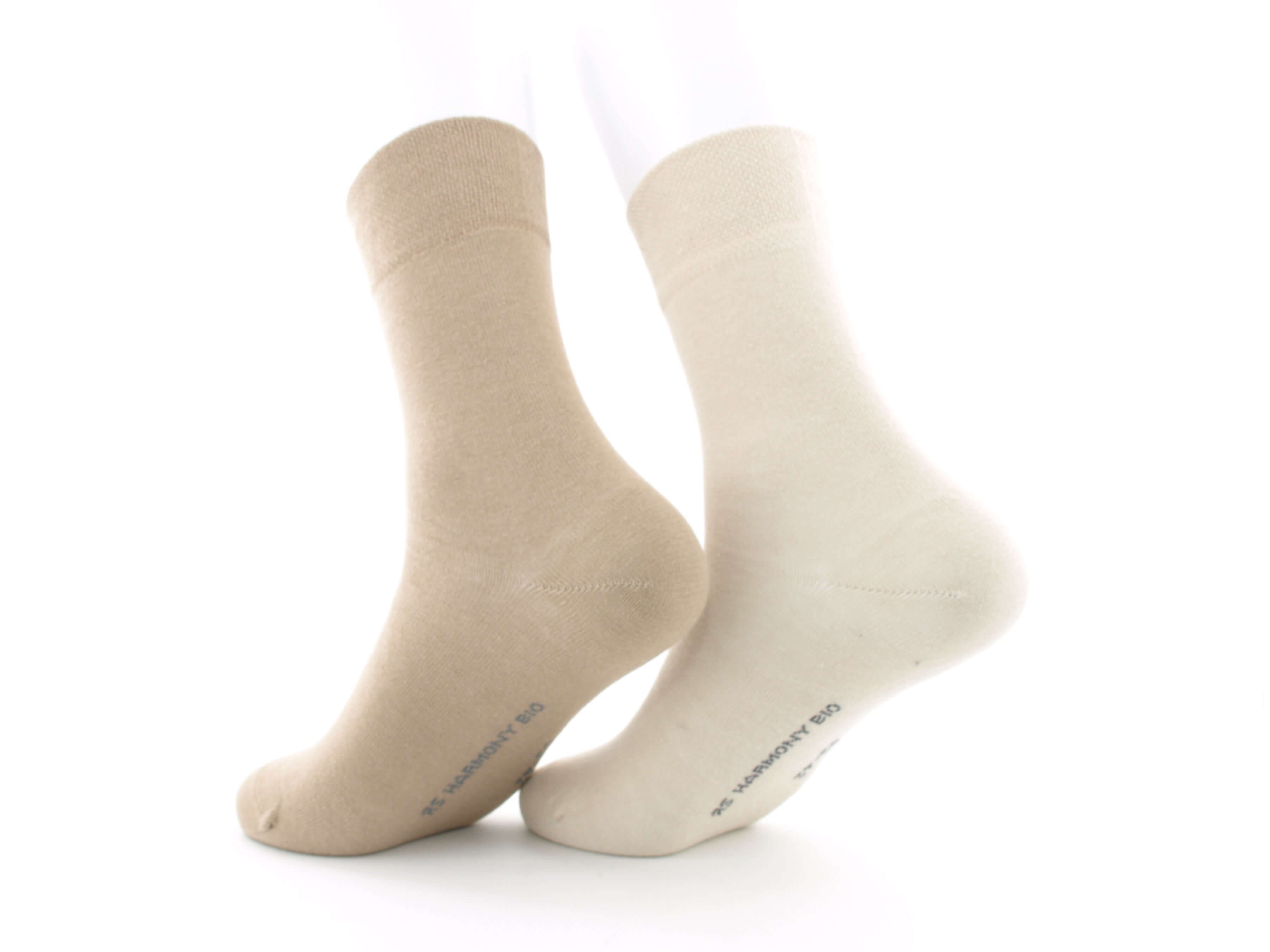 Bild: Baumwollsocken ohne Gummibund Beigetöne 2