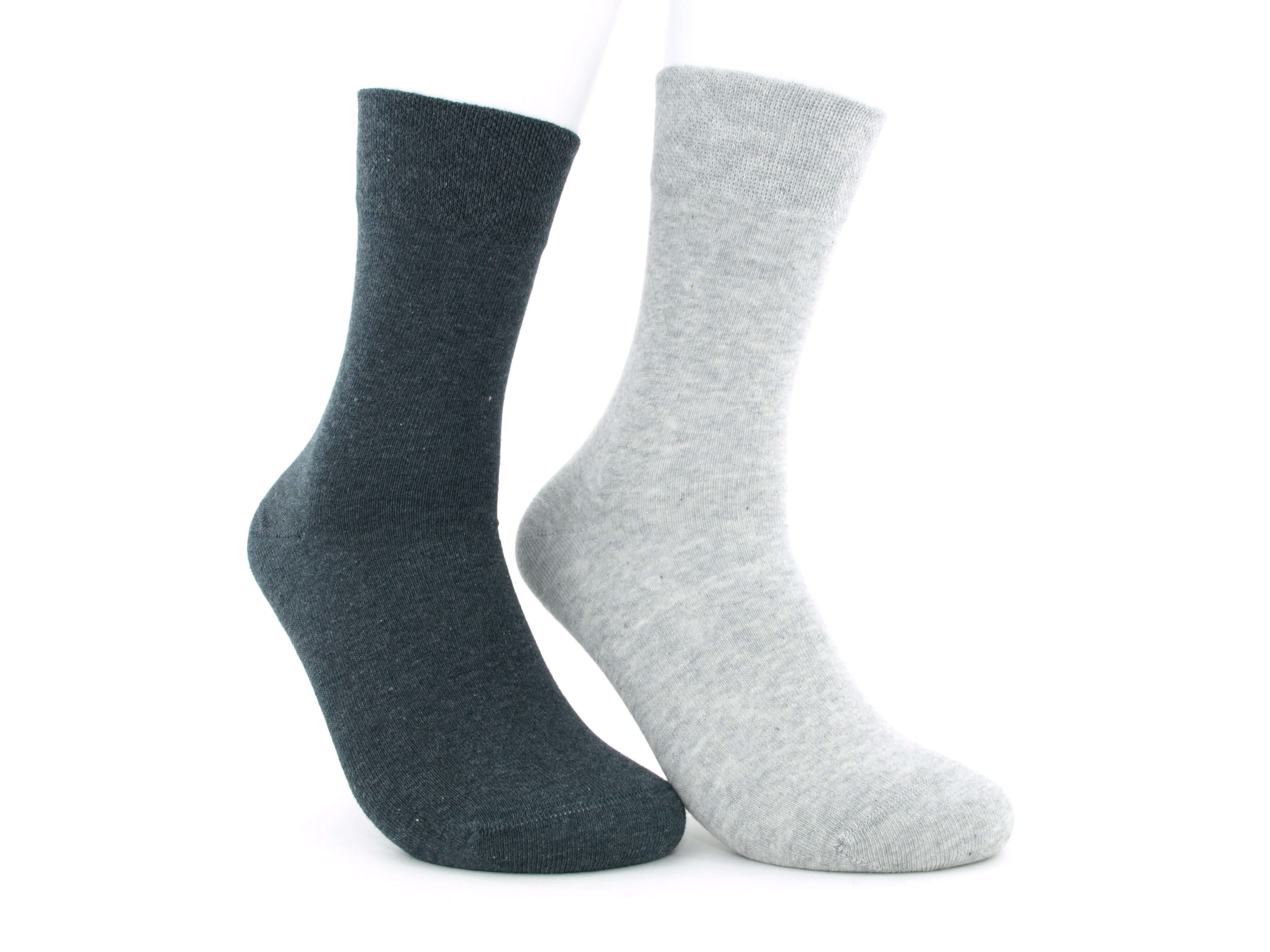 Bild: Baumwollsocken ohne Gummibund Grautöne 1