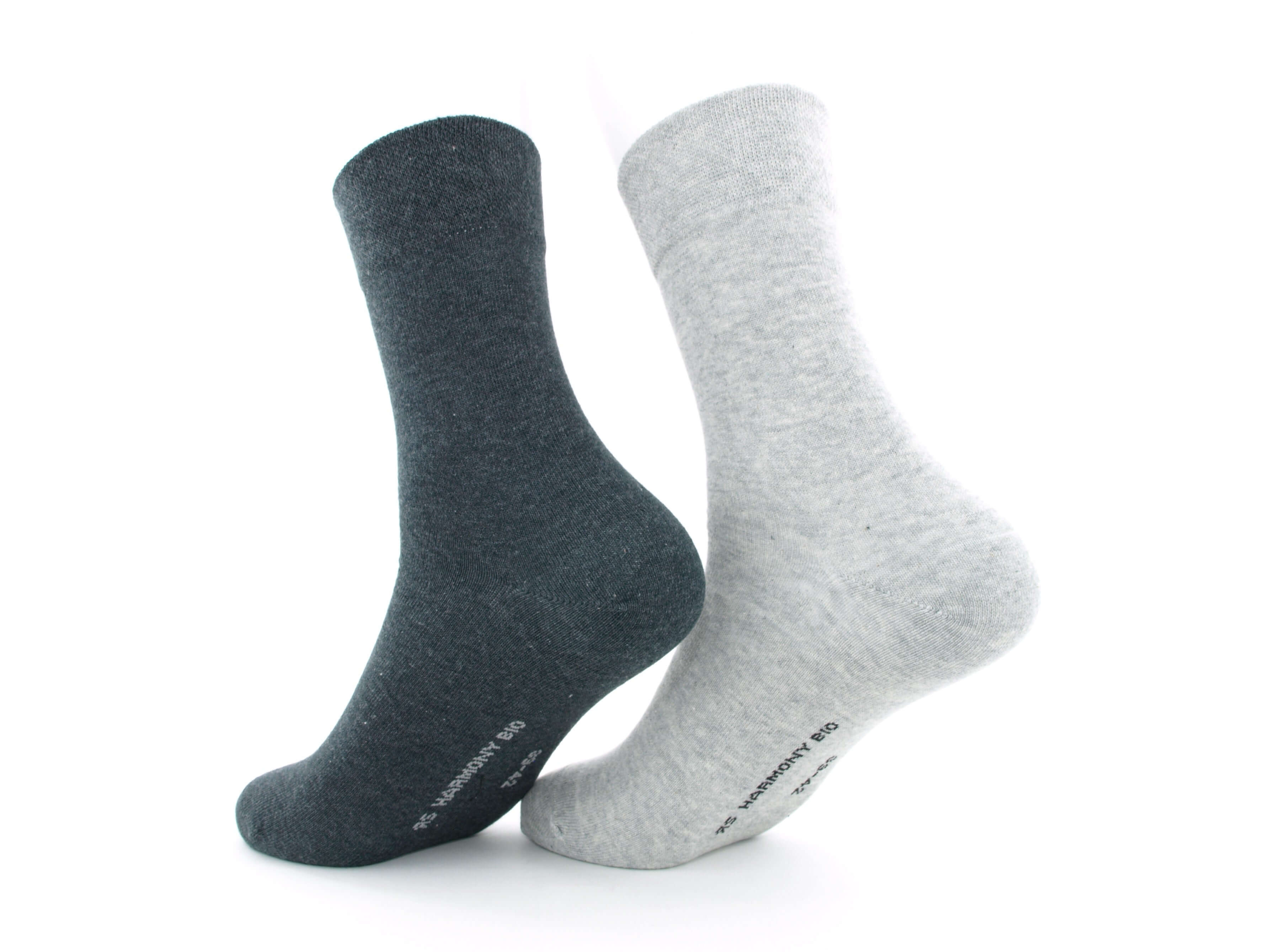 Bild: Baumwollsocken ohne Gummibund Grautöne 2