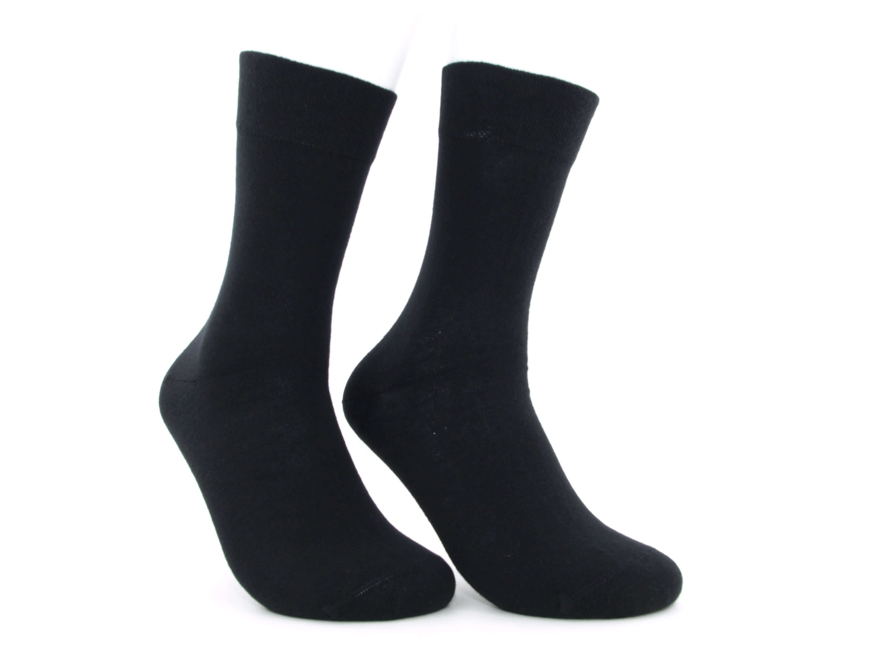 Bild: Baumwollsocken ohne Gummibund schwarz 1