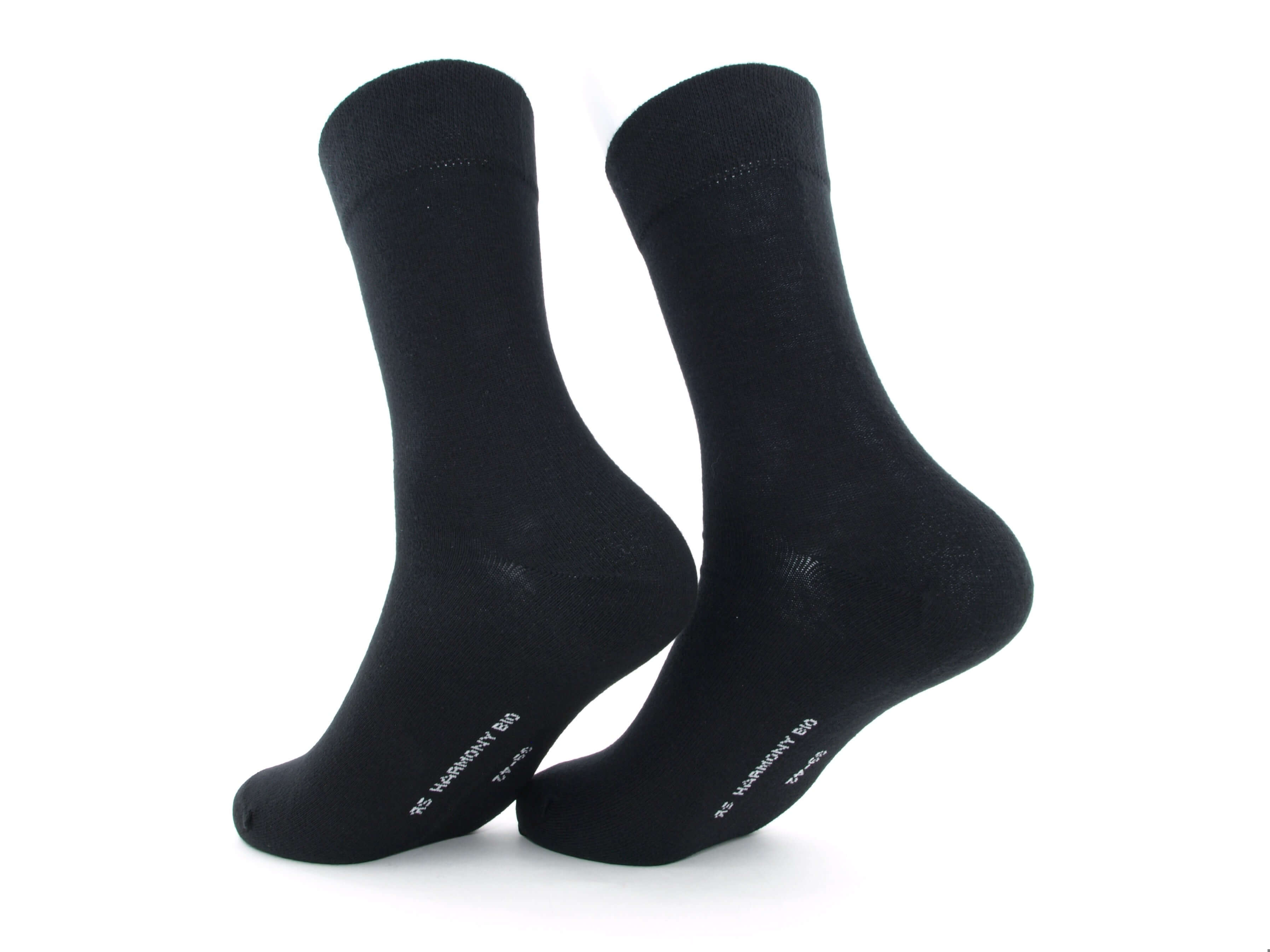 Bild: Baumwollsocken ohne Gummibund schwarz 2