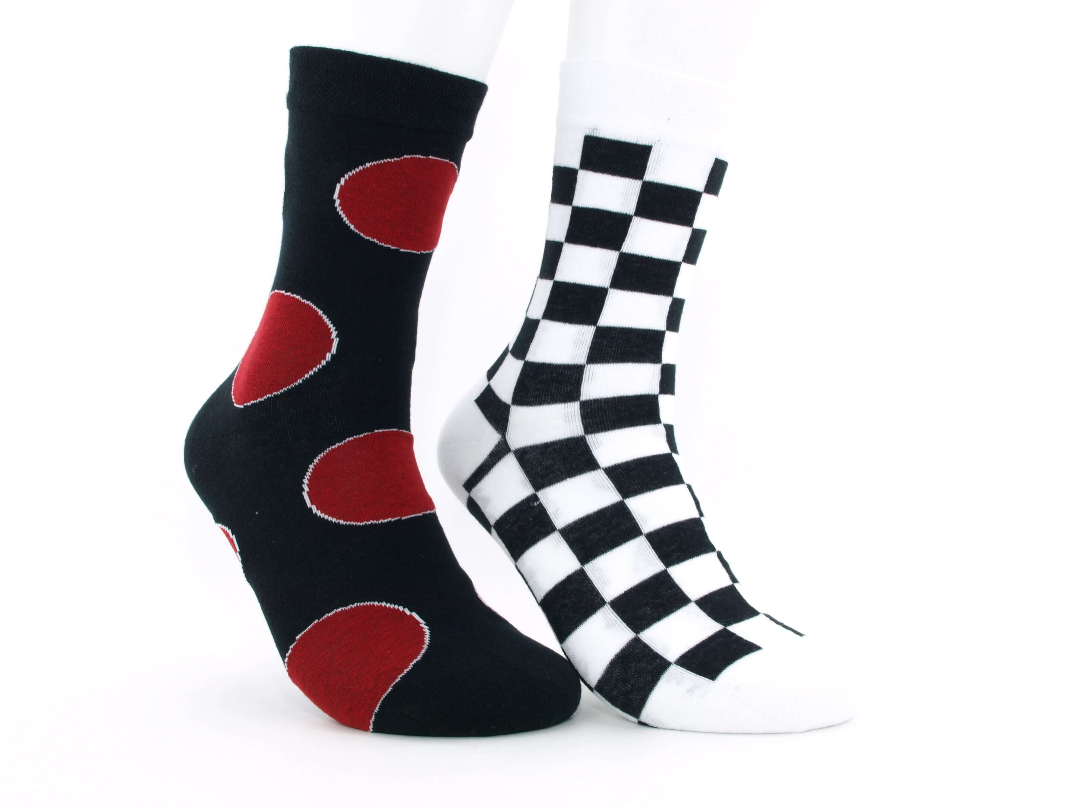Bild: Bunte Herrensocken Schach Vorderansicht