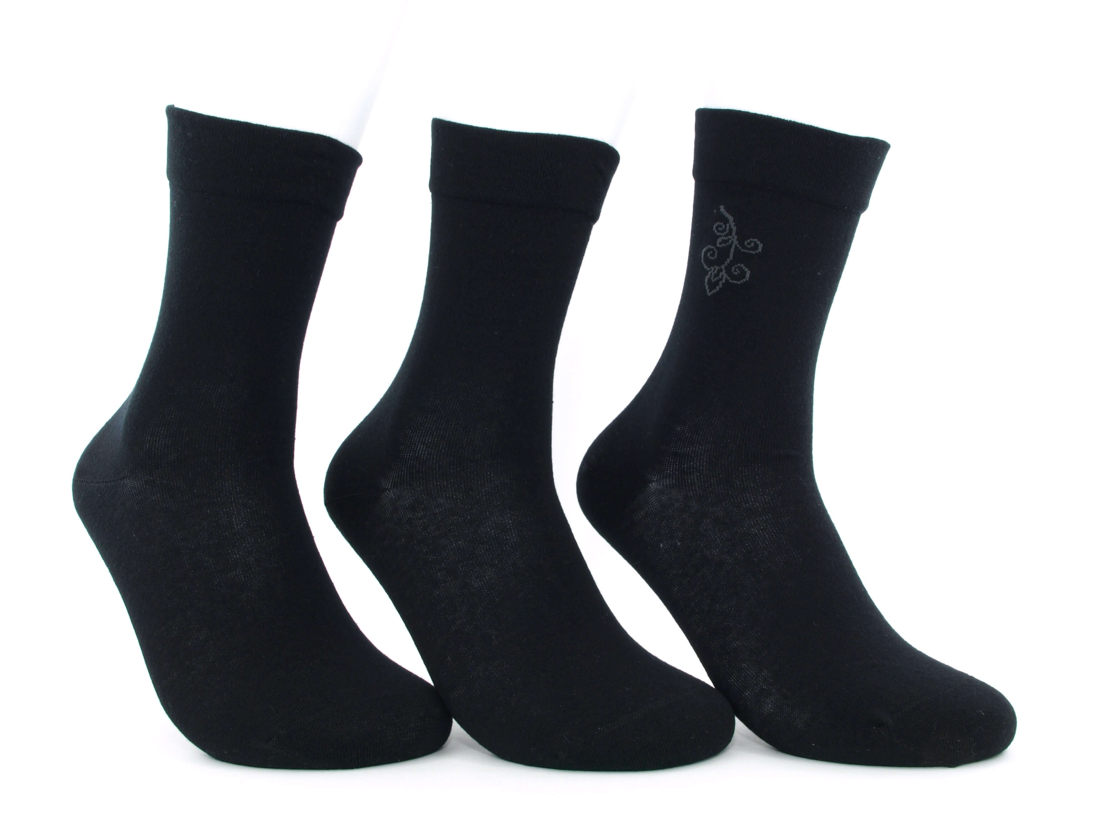 Bild: Diabetiker Socken Damen venenfreundlich schwarz 1