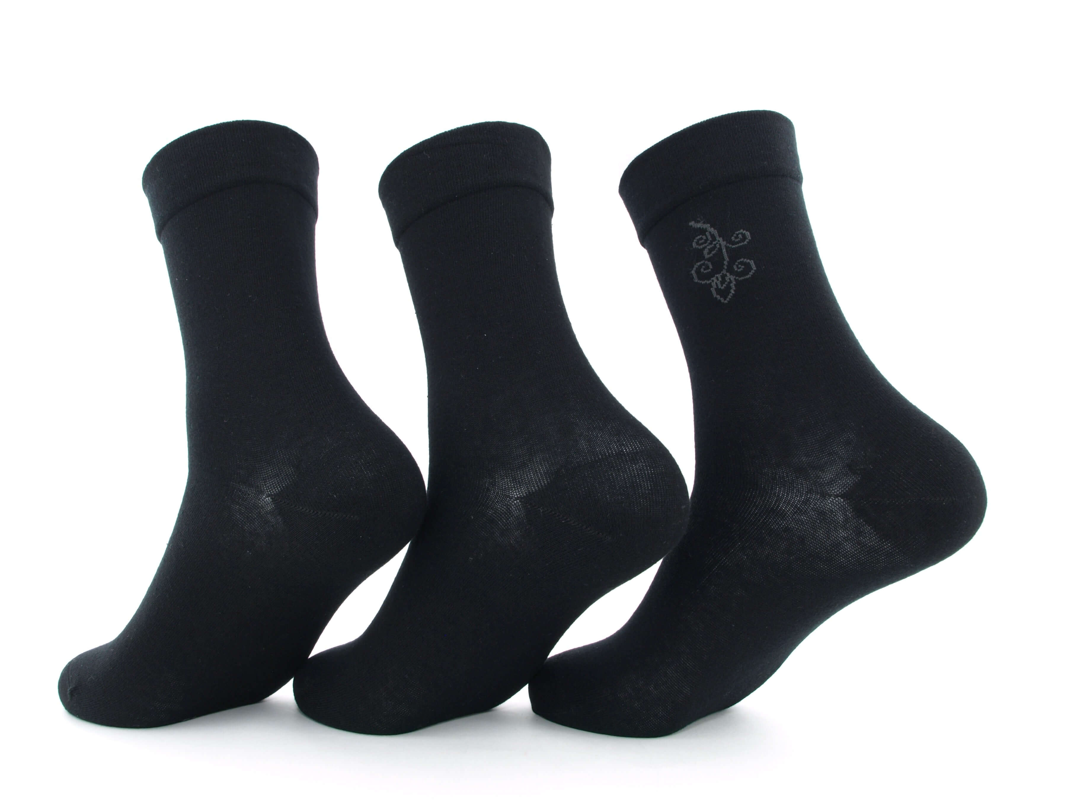 Bild: Diabetiker Socken Damen venenfreundlich schwarz 2