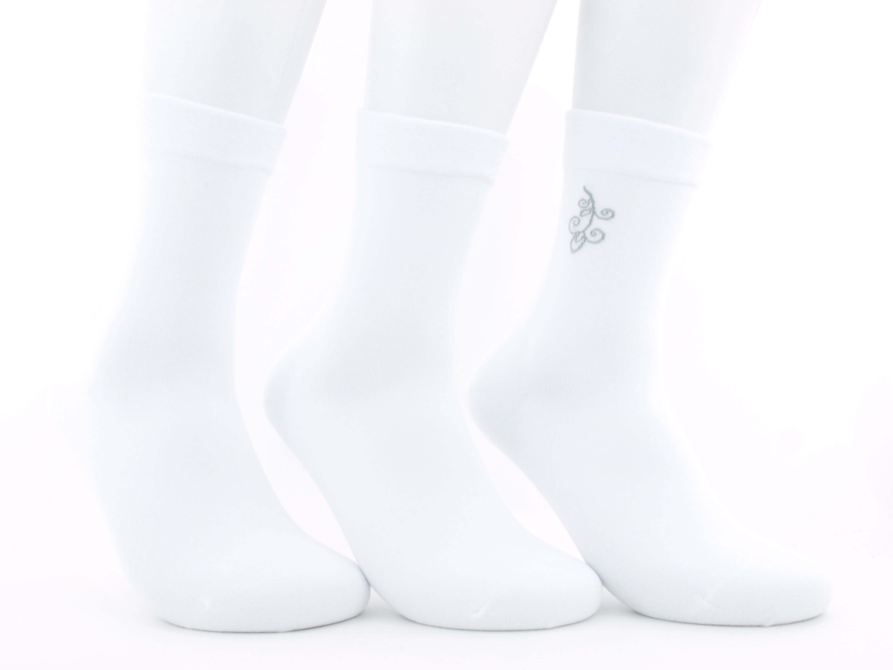 Bild: Diabetiker Socken Damen venenfreundlich weiß 1
