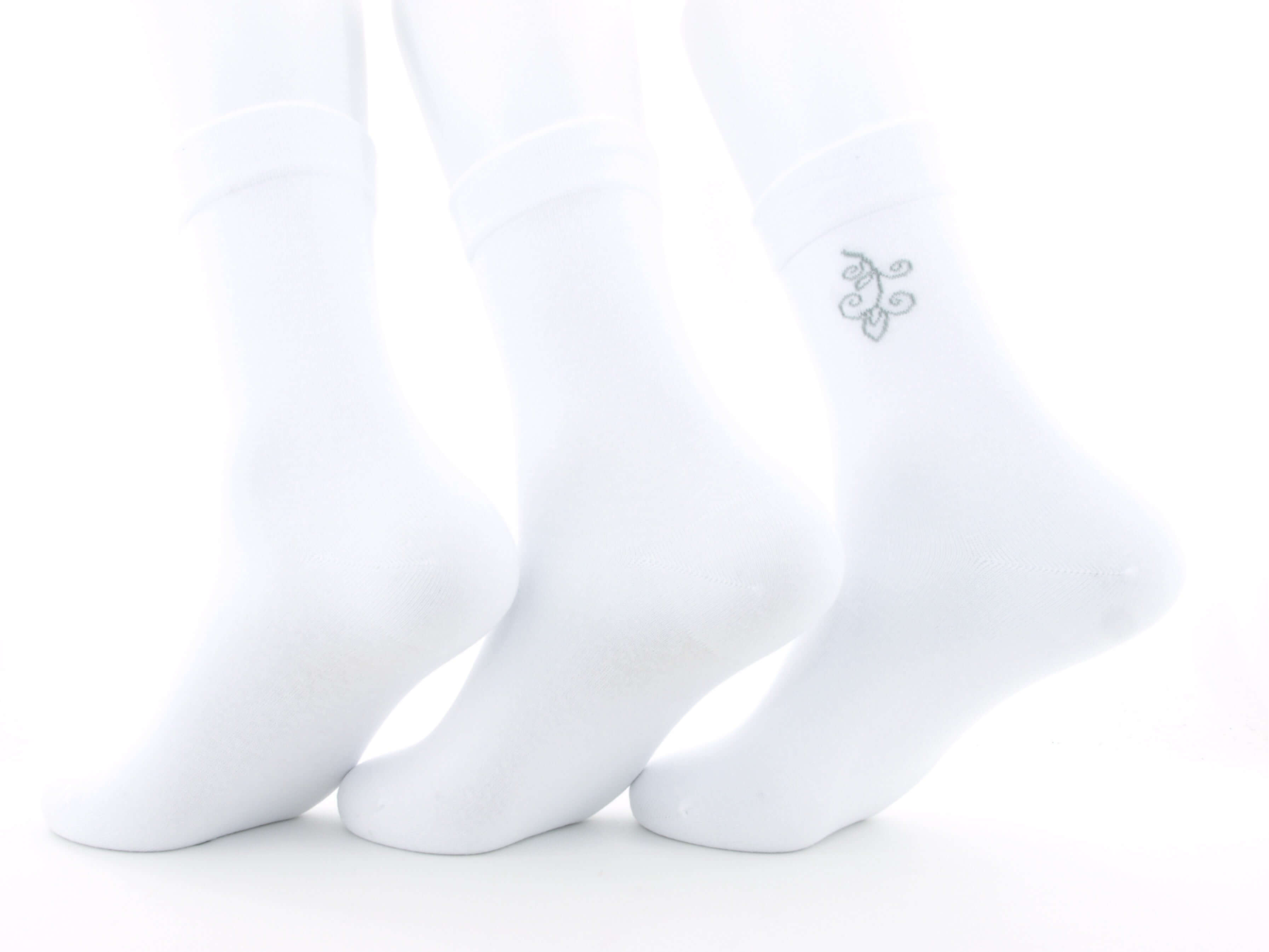 Bild: Diabetiker Socken Damen venenfreundlich weiß 2