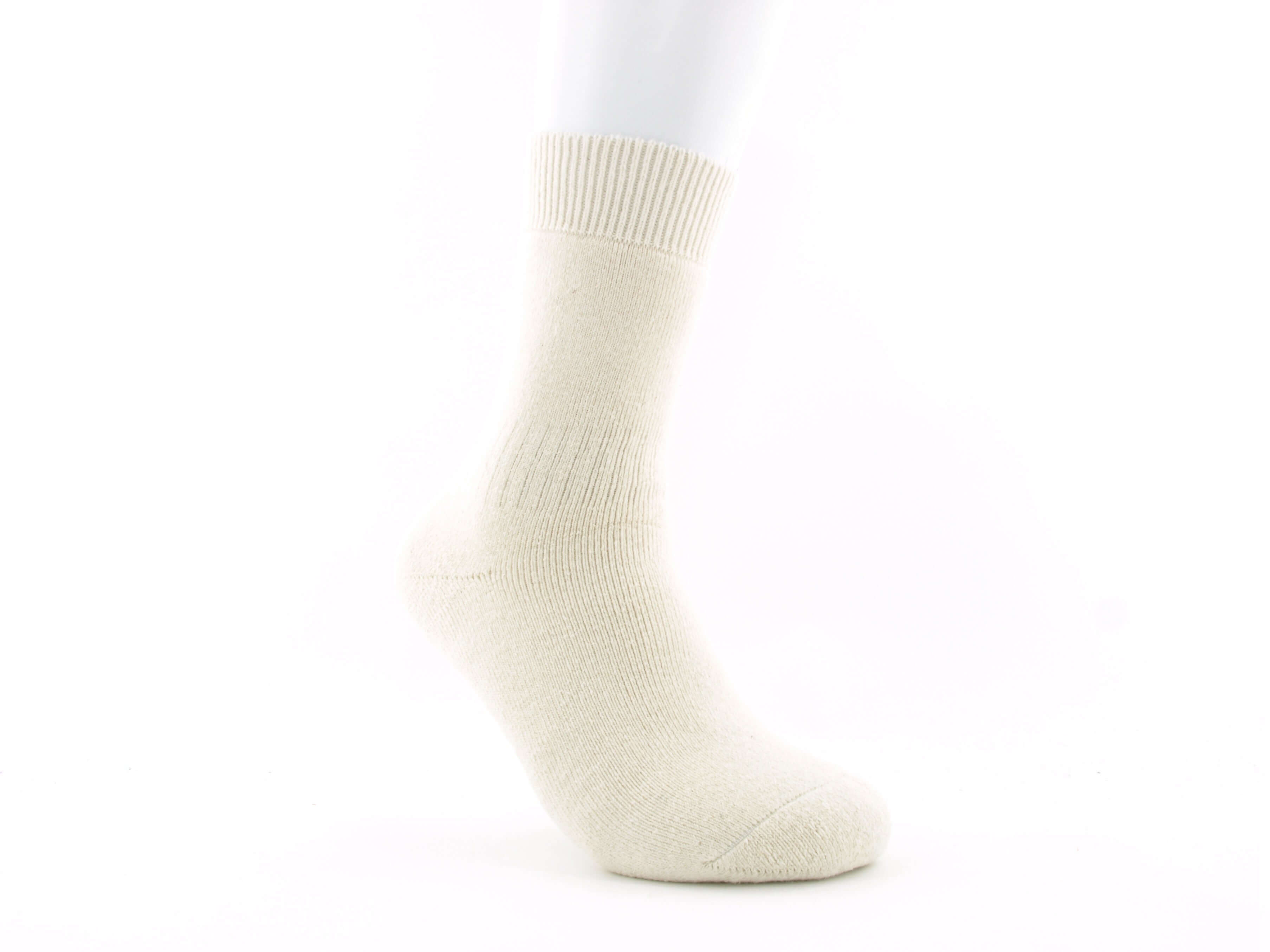 Bild: Hanfsocken Vollfrottee weiß 1