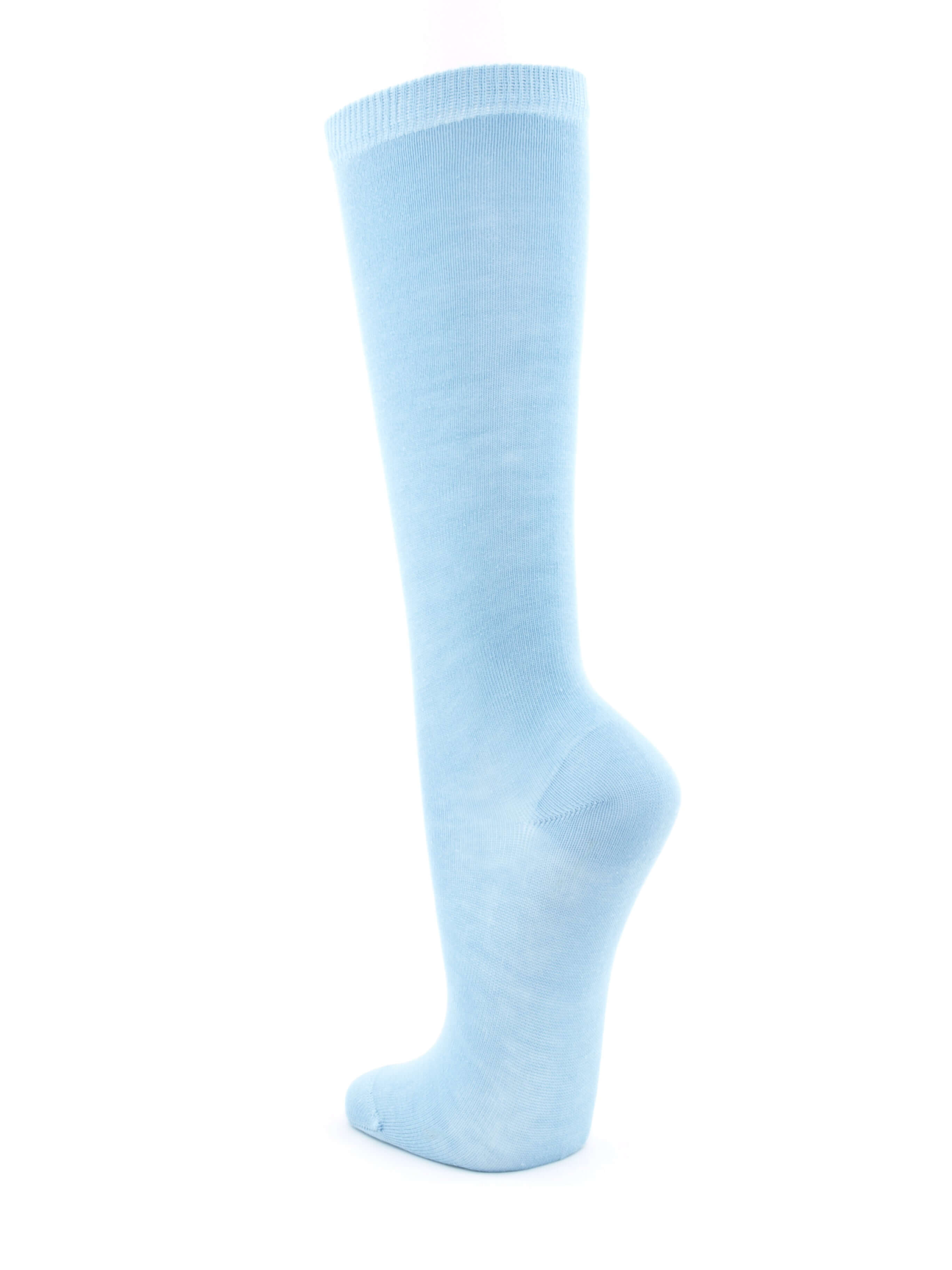 Bild: Kinderkniestrümpfe hellblau Rückansicht