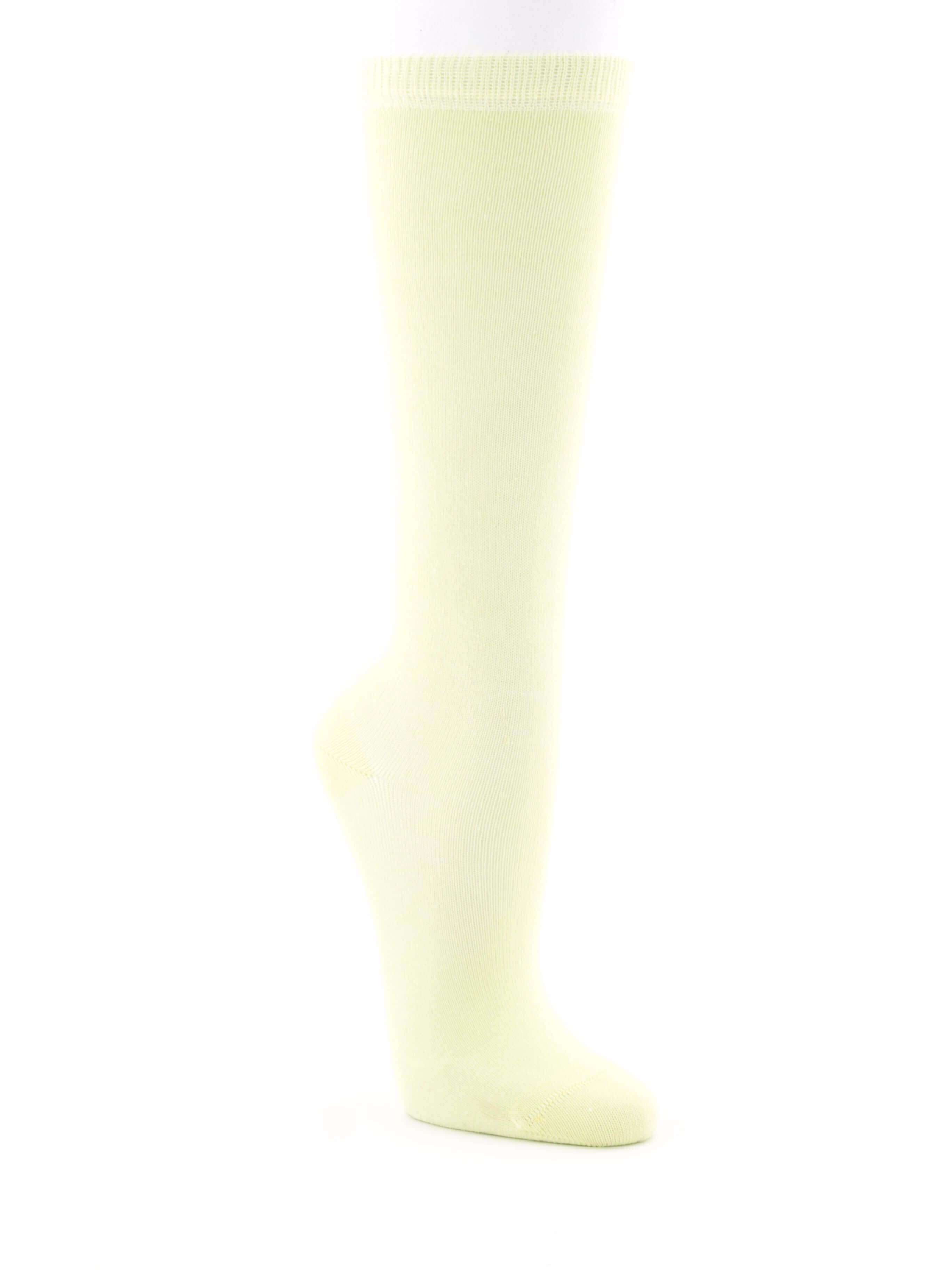 Bild: Kinderkniestrümpfe Limette Vorderansicht