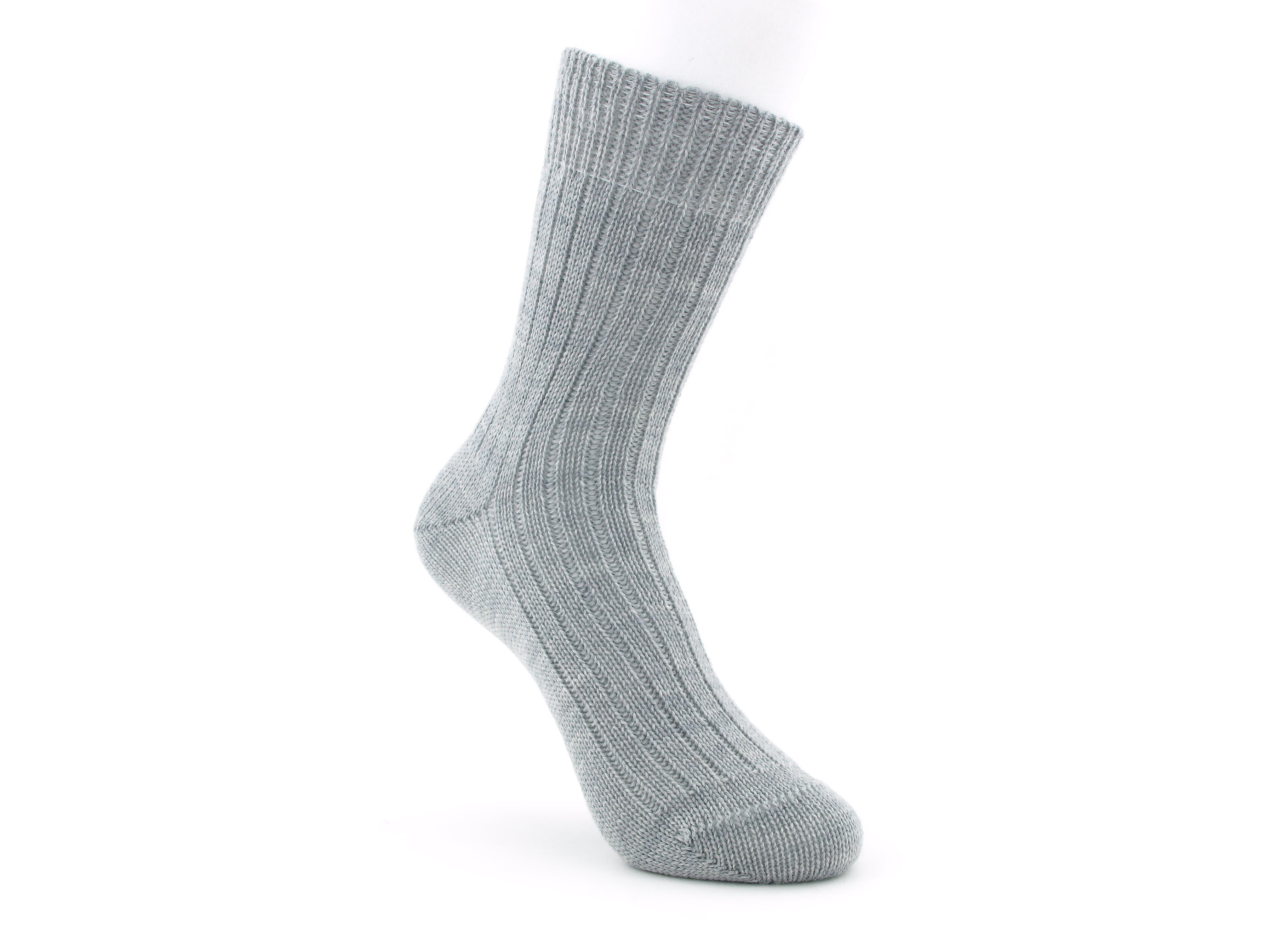 Bild: Kindersocken Merinowolle grau Vorderansicht