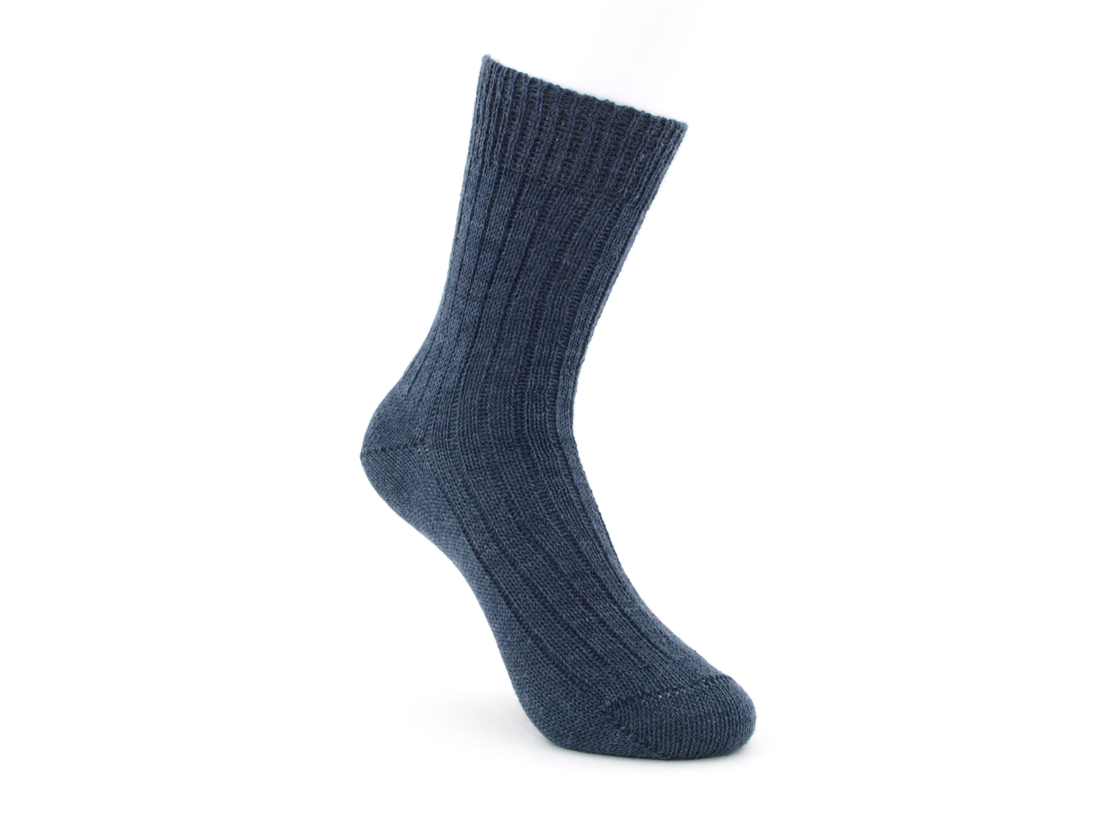 Bild: Kindersocken Merinowolle jeans Vorderansicht