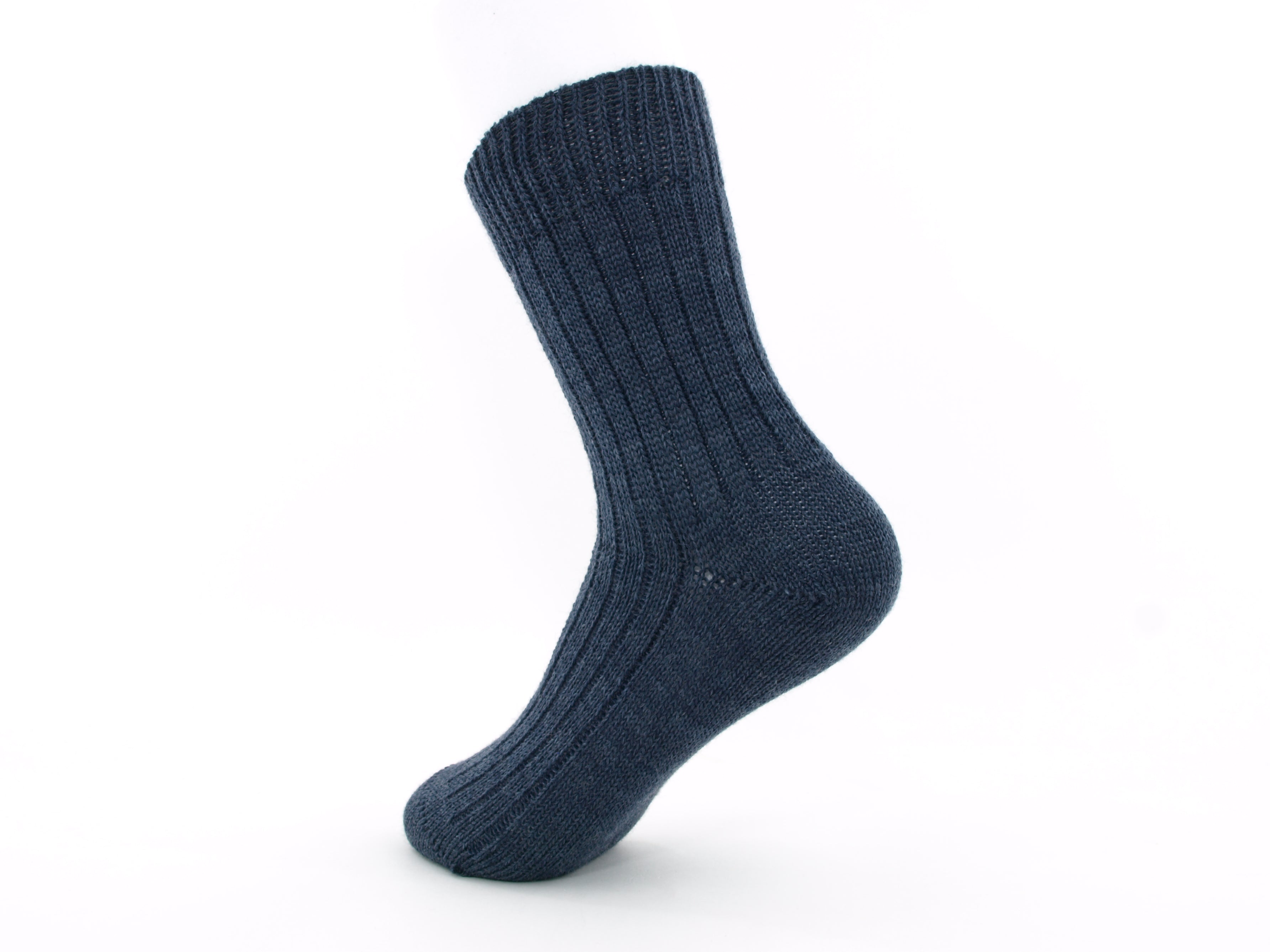 Bild: Kindersocken Merinowolle jeans Rückansicht