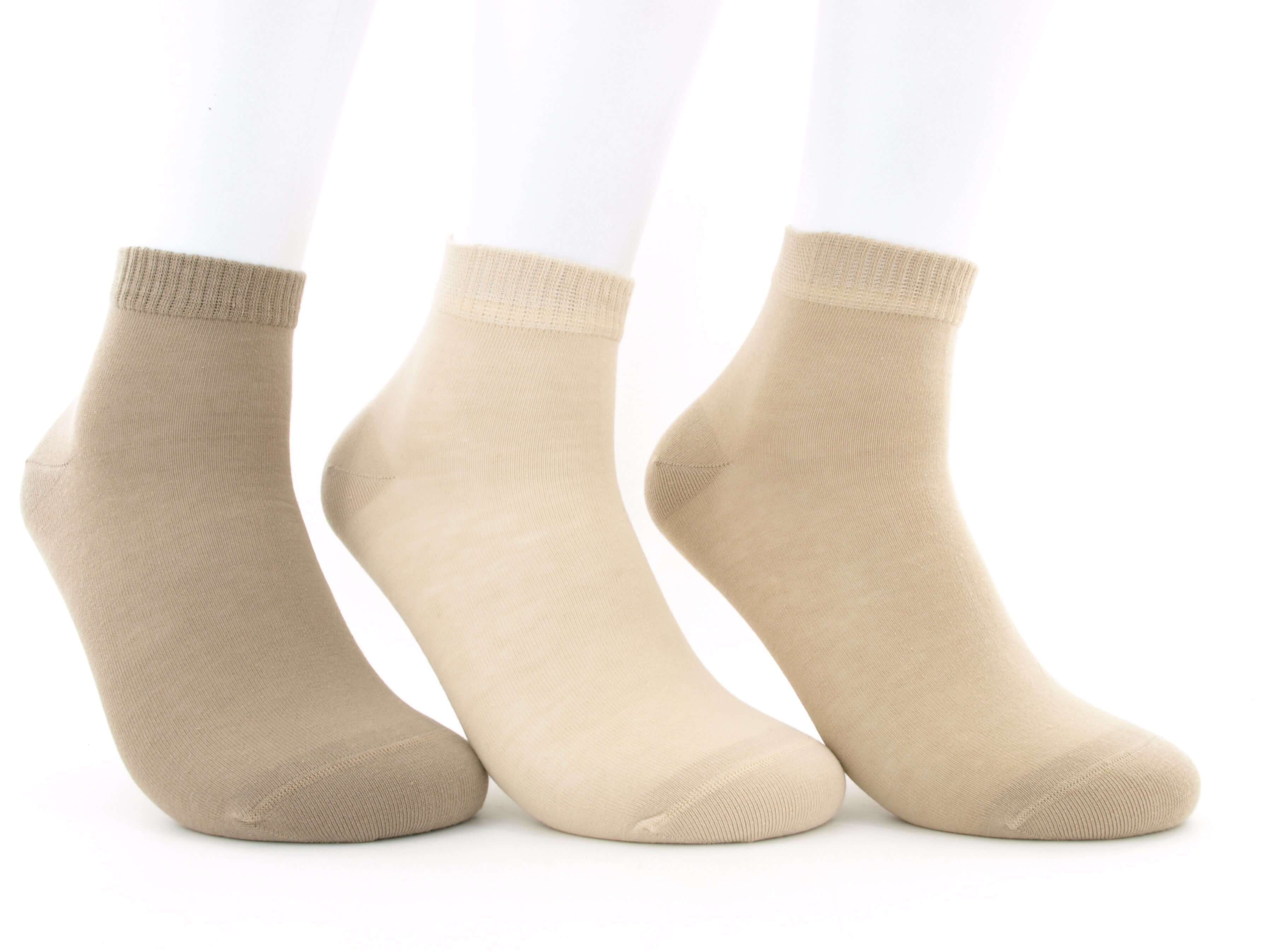 Bild: Kurzschaftsocken Damen Beigetöne 1