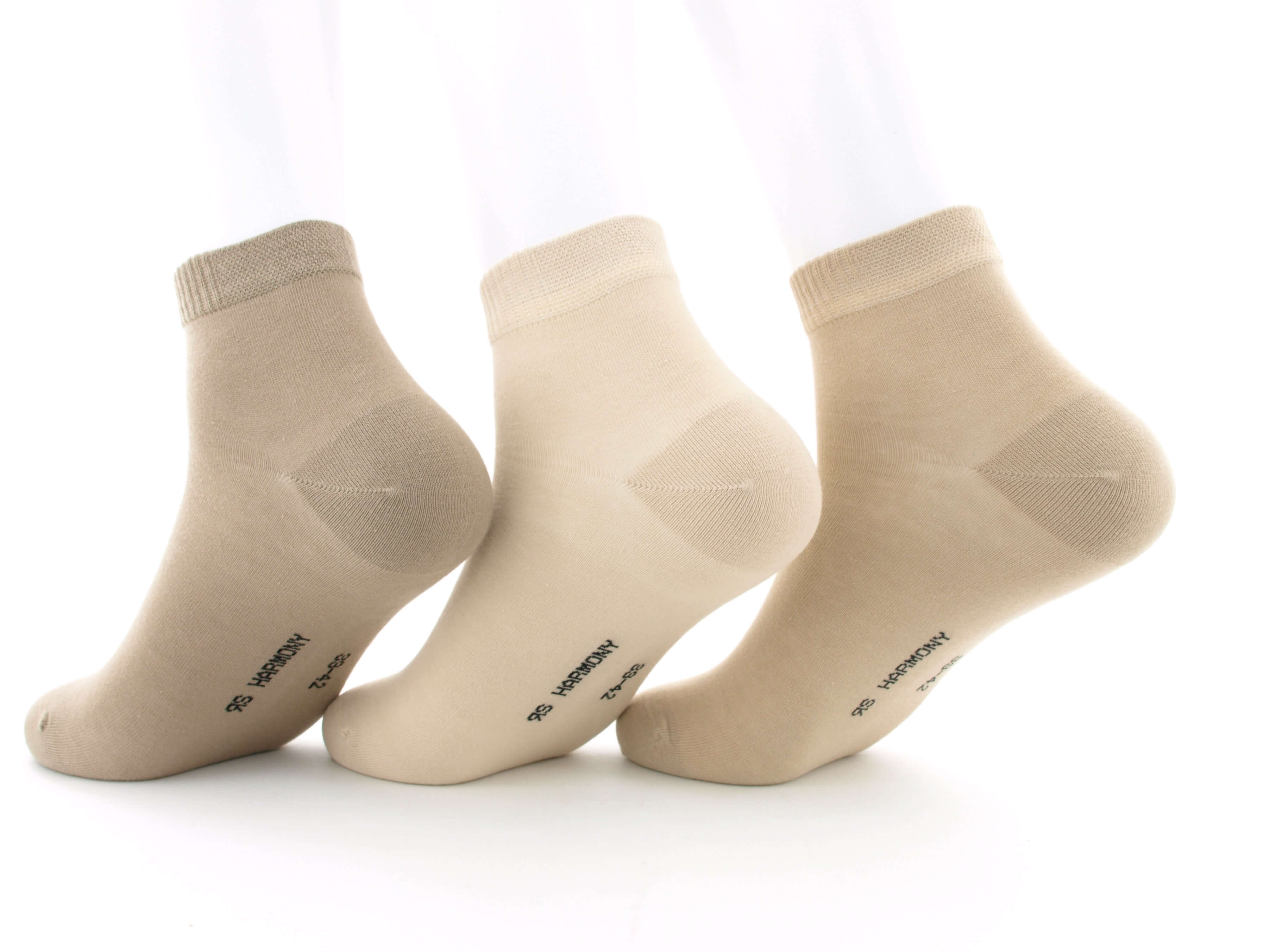 Bild: Kurzschaftsocken Damen Beigetöne 2