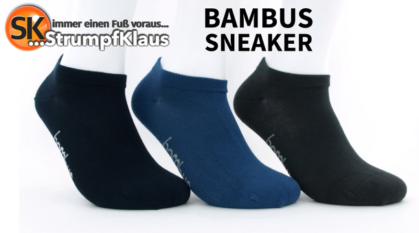 Video: Bambus Sneaker Socken blau