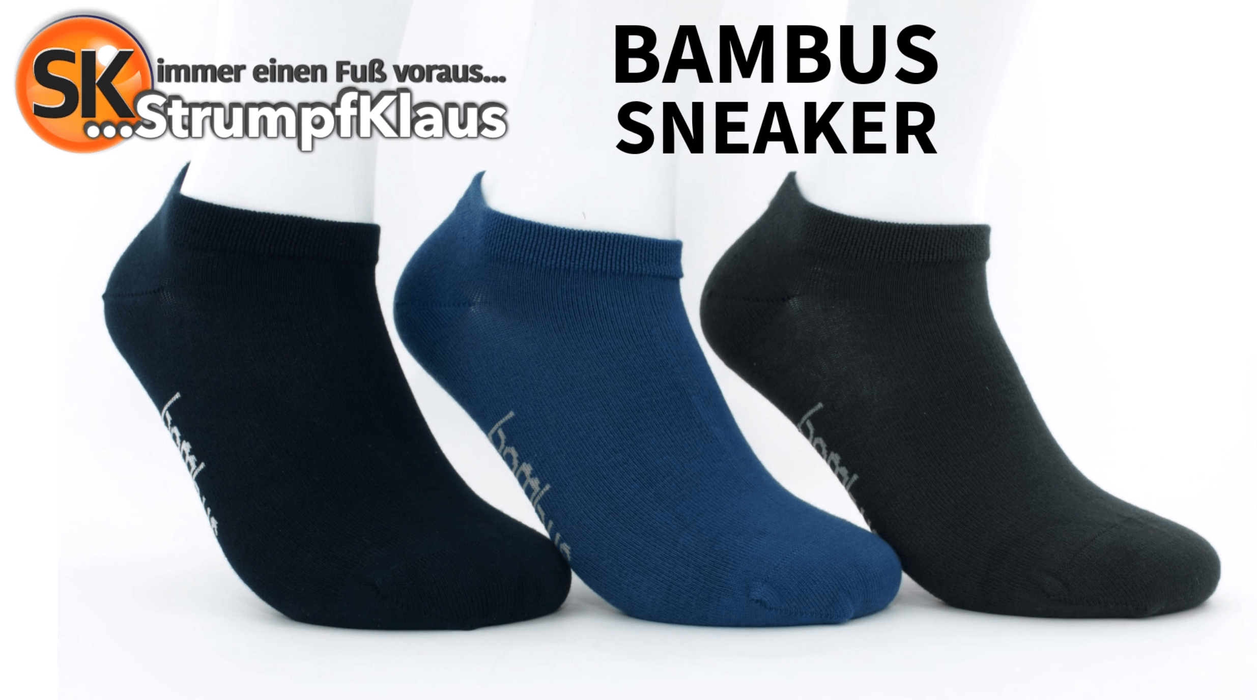 Video: Bambus Sneaker Socken blau