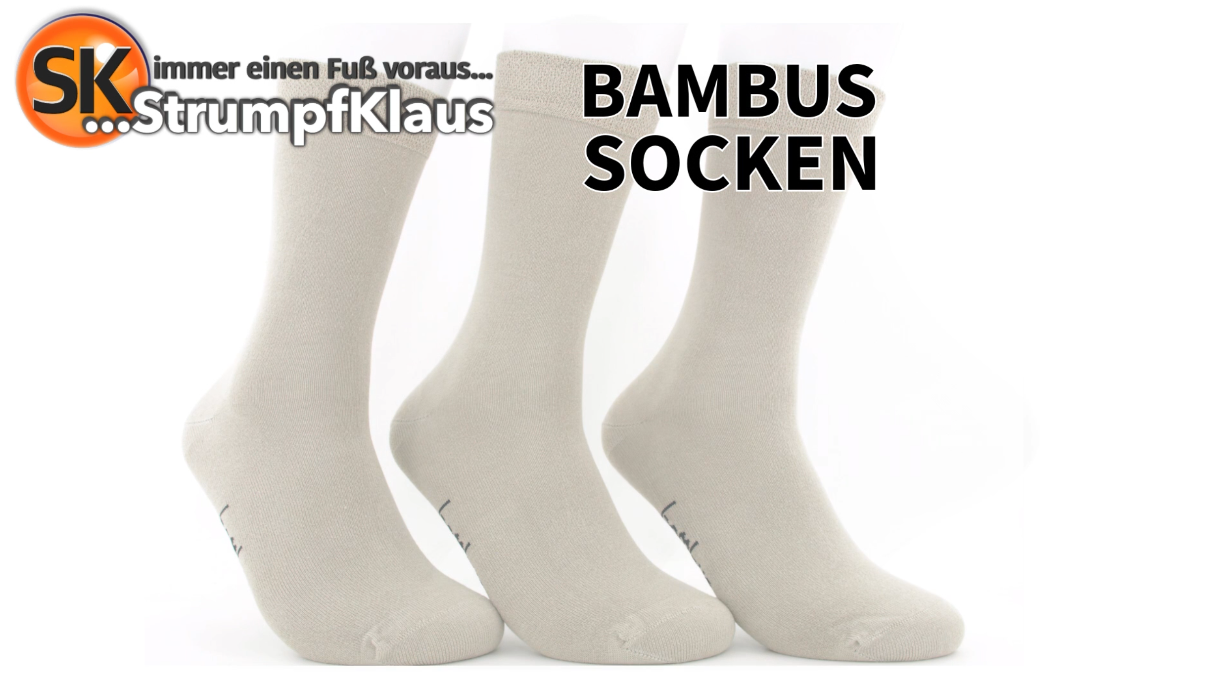 Video: Bambussocken beige