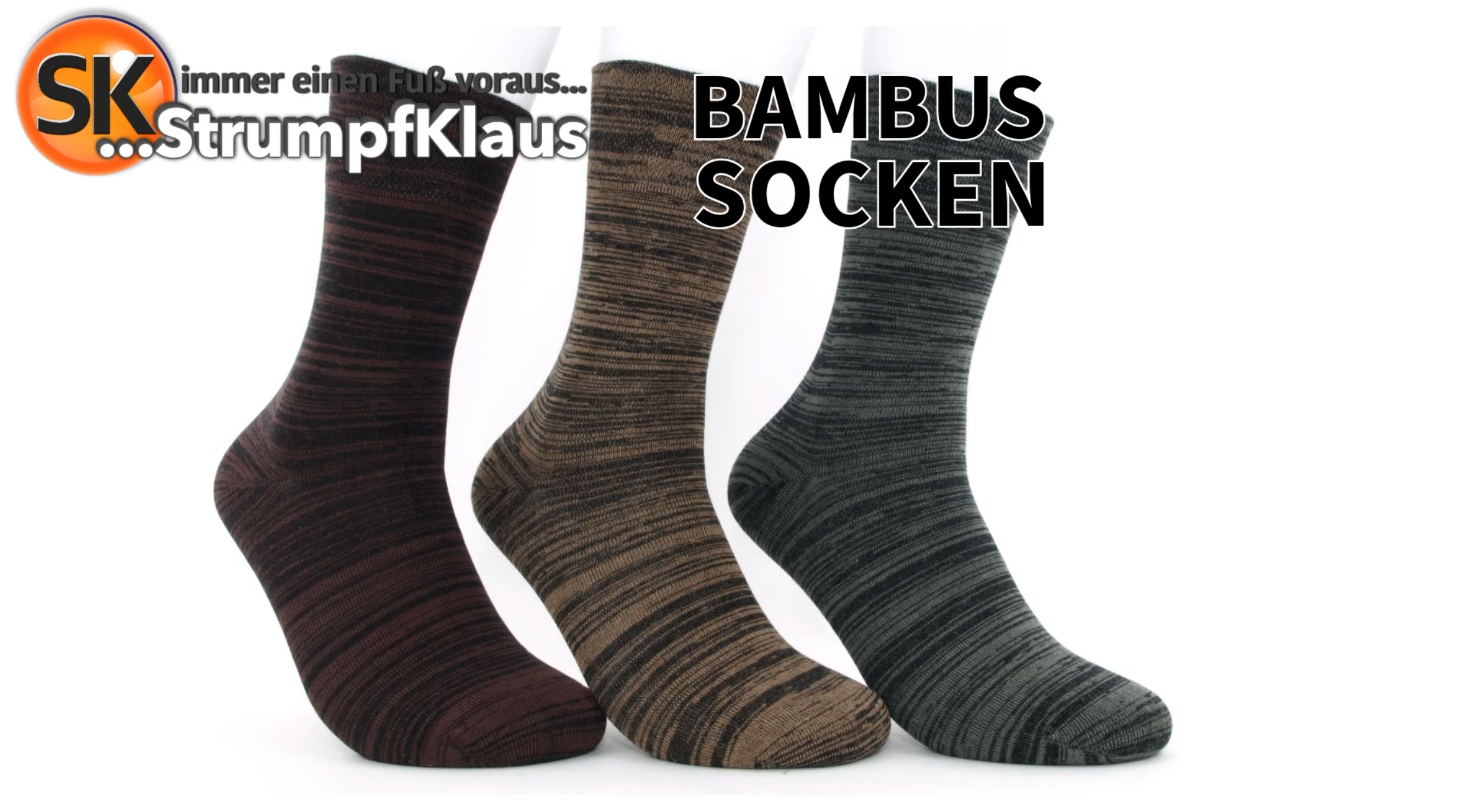 Bild: Bambus Socken melange braun