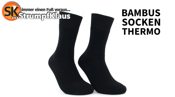 Video: Bambussocken Thermo schwarz