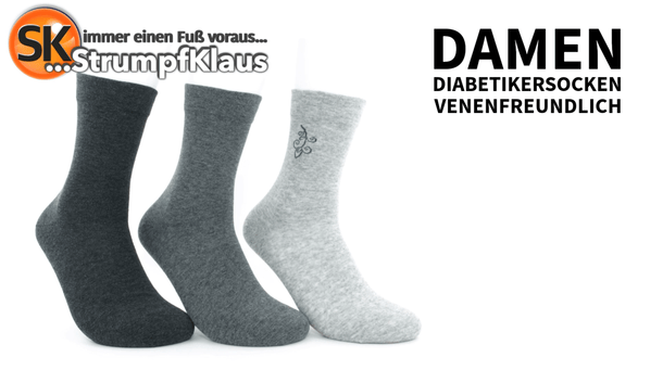 Video: Diabetiker Socken Damen venenfreundlich Grautöne