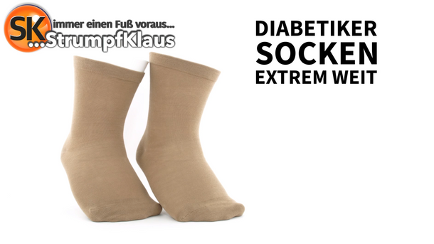 Video: Diabetiker Socken extrem weit beige