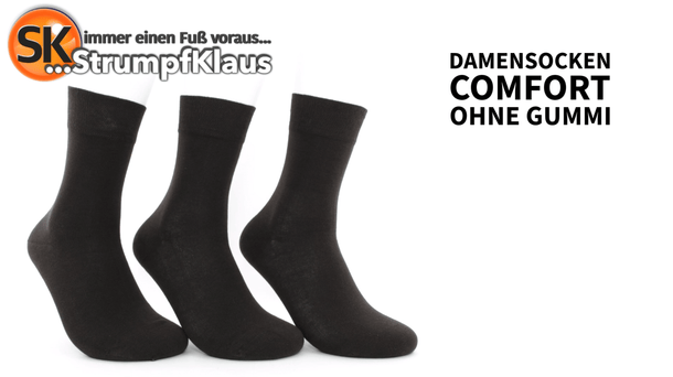 Video: Damensocken ohne Gummi mocca 