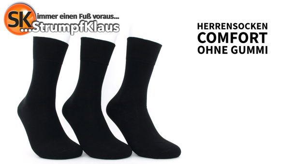 Video: Herrensocken ohne Gummibund schwarz