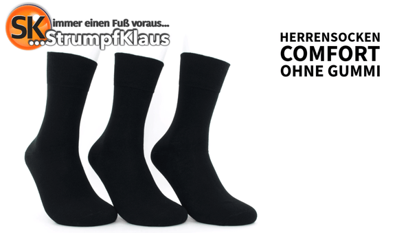Video: Herrensocken ohne Gummibund schwarz