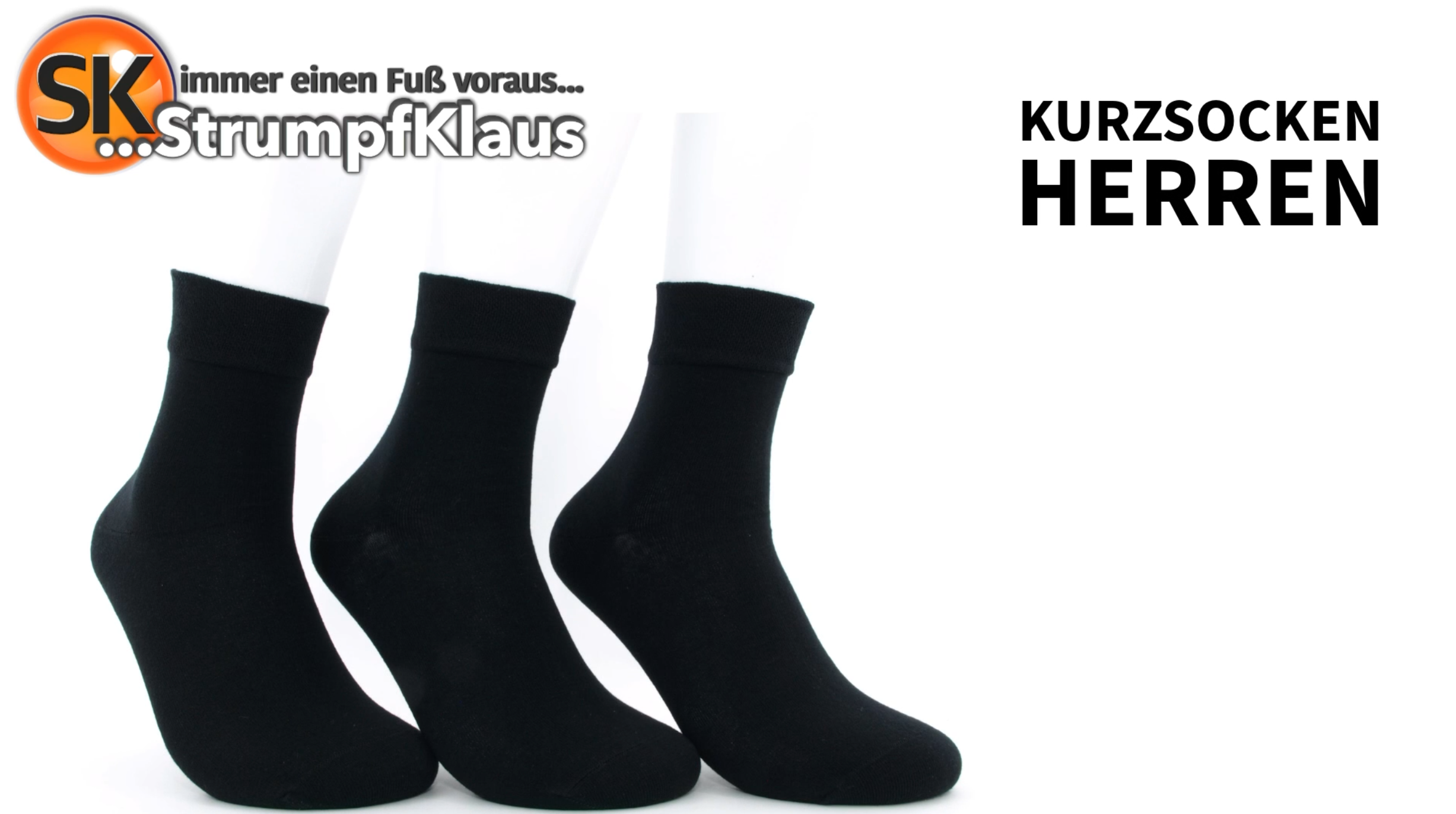 Video: Kurze Socken Herren schwarz
