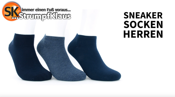 Video: Sneaker Socken Herren Blautöne