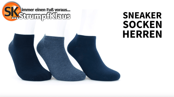 Video: Sneaker Socken Herren Blautöne