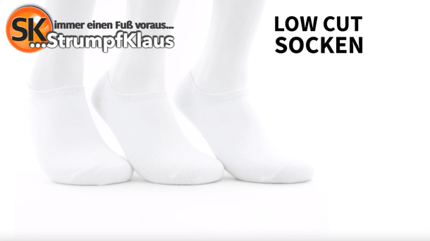 Video: Low Cut Socken weiß