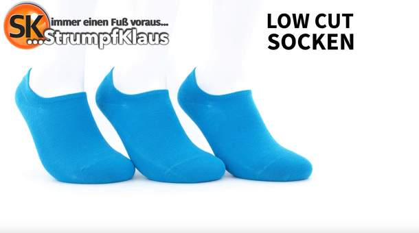 Video: Low Cut Socken blau