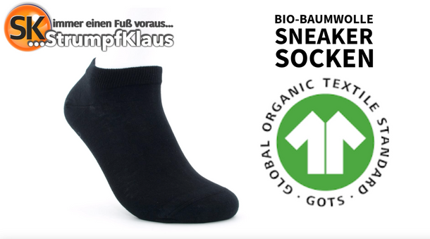 Video: Baumwoll Sneaker Socken schwarz