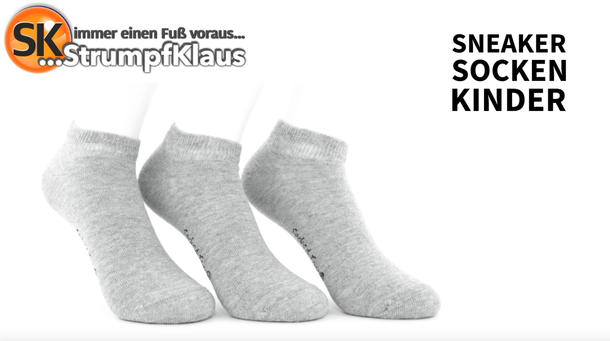 Video: Sneaker Socken Kinder grau
