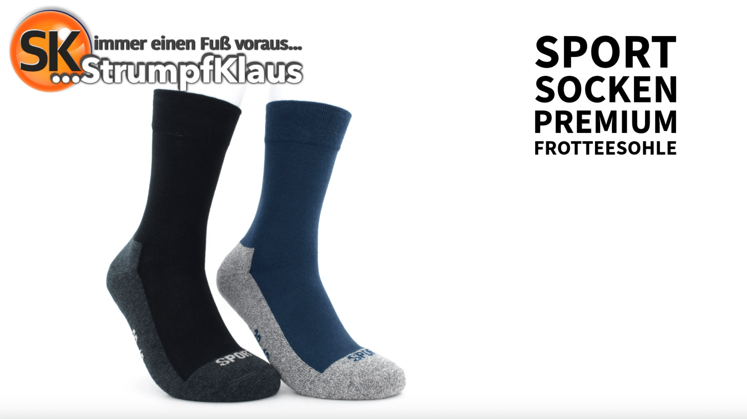 Video: Laufsocken Premium mittelblau