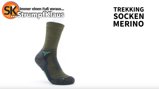 Video: Wandersocken Merino Taupe