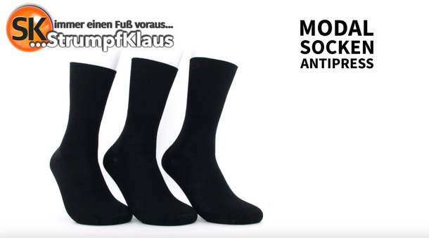 Video: Modal Socken antipress schwarz
