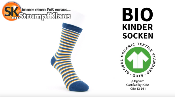 Video: Bio Kindersocken Ringel jeans