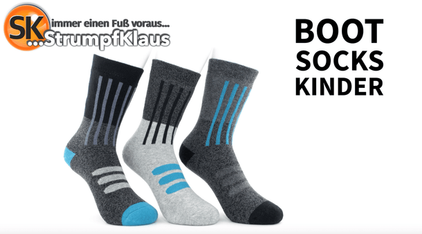 Video: Warme Kindersocken petrol