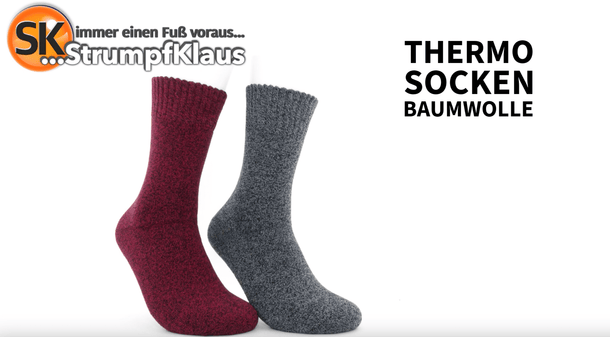 Video: Thermosocken Damen rot