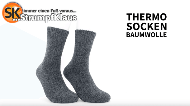 Video: Thermosocken Damen grau