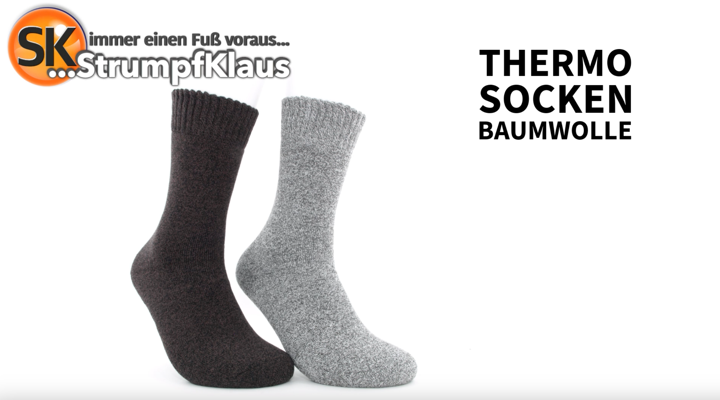 Video: Thermosocken Herren braun