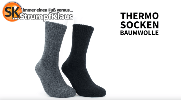 Video: Thermosocken Herren grau