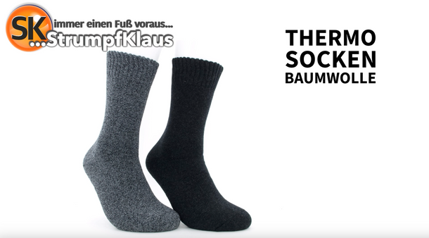 Video: Thermosocken Herren grau