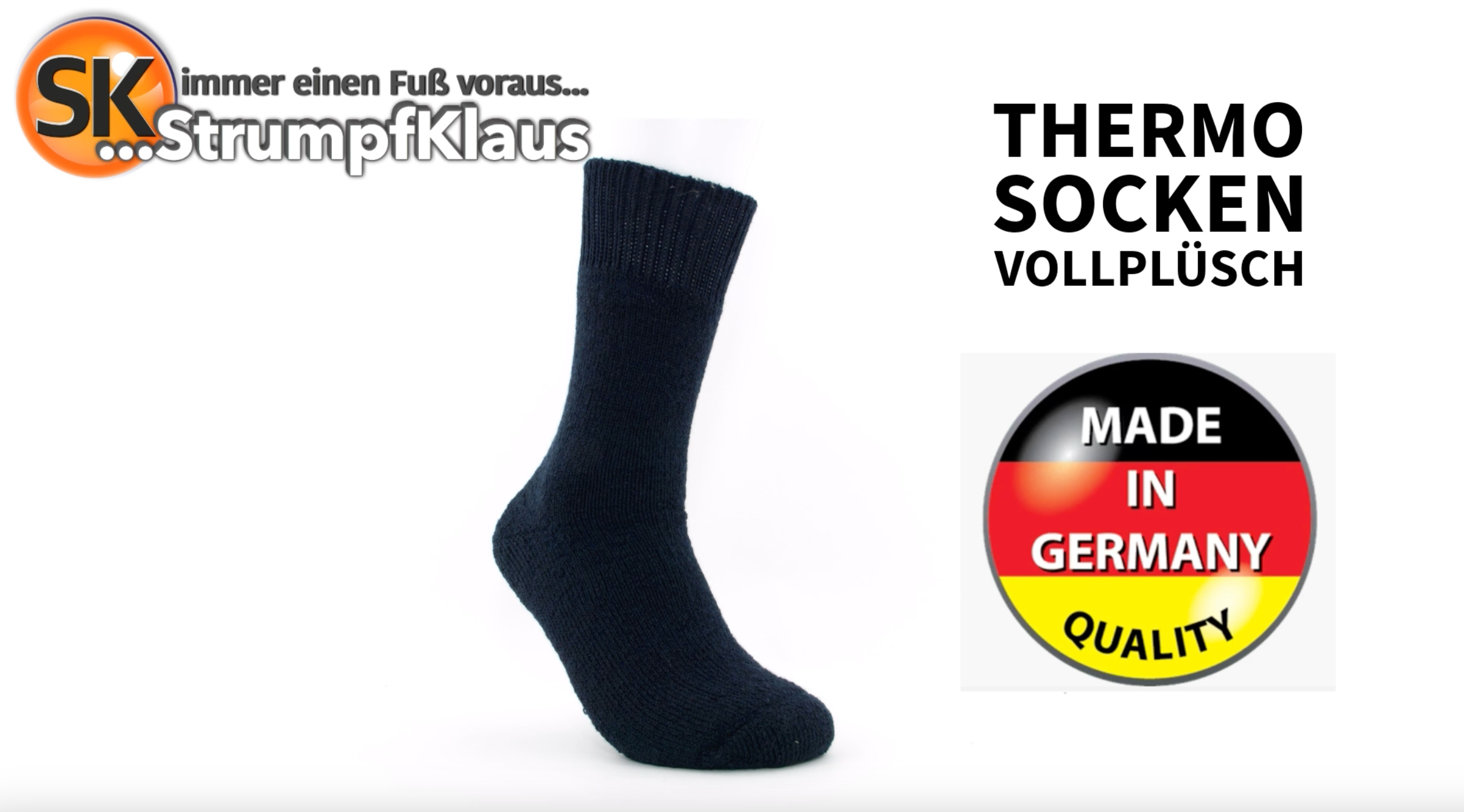 Video: Thermosocken extra warm Wolle marine
